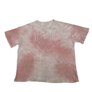 American Eagle Women’s Large Oversized Malibu Tennis Club” Tie-Dye T-Shirt NWT